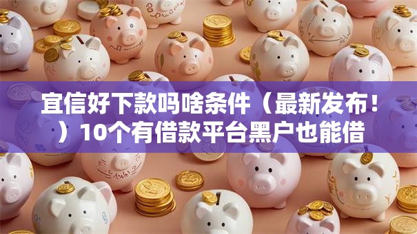 宜信好下款吗啥条件（最新发布！）10个有借款平台黑户也能借