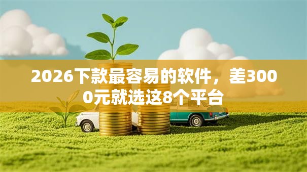 2026下款最容易的软件，差3000元就选这8个平台