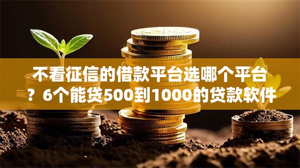 不看征信的借款平台选哪个平台？6个能贷500到1000的贷款软件推荐