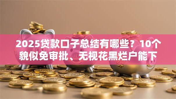 2025贷款口子总结有哪些？10个貌似免审批、无视花黑烂户能下款的网贷合集