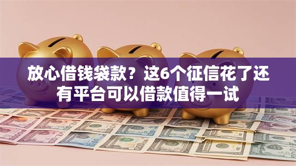放心借钱袋款？这6个征信花了还有平台可以借款值得一试