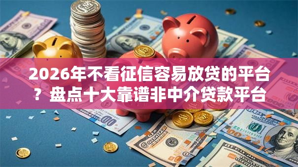 2026年不看征信容易放贷的平台？盘点十大靠谱非中介贷款平台