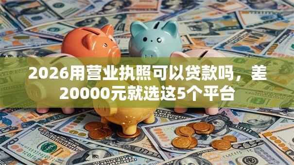 2026用营业执照可以贷款吗，差20000元就选这5个平台