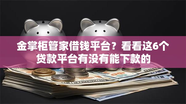 金掌柜管家借钱平台?看看这6个贷款平台有没有能下款的 金掌柜管家借钱平台?看看这6个贷款平台有没有能下款的