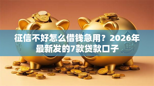 征信不好怎么借钱急用？2026年最新发的7款贷款口子