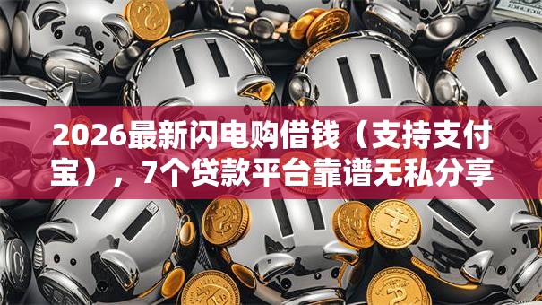 2026最新闪电购借钱（支持支付宝），7个贷款平台靠谱无私分享