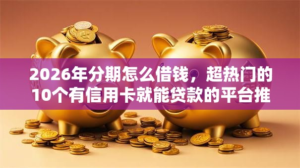 2026年分期怎么借钱，超热门的10个有信用卡就能贷款的平台推荐