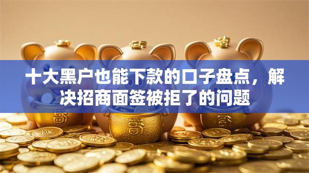 十大黑户也能下款的口子盘点，解决招商面签被拒了的问题