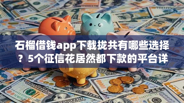 石榴借钱app下载拢共有哪些选择?5个征信花居然都下款的平台详解 石榴借钱app下载拢共有哪些选择?5个征信花居然都下款的平台详解