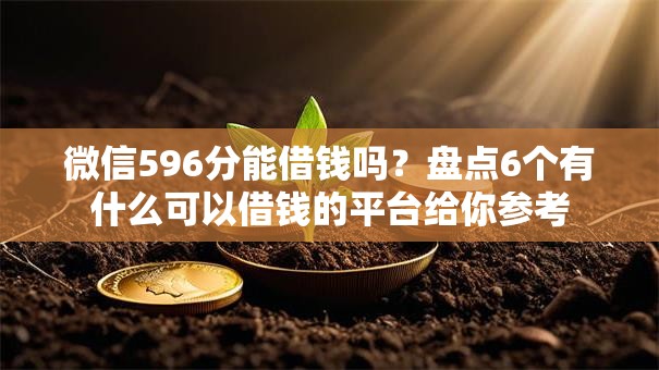 微信596分能借钱吗?盘点6个有什么可以借钱的平台给你参考 微信596分能借钱吗?盘点6个有什么可以借钱的平台给你参考