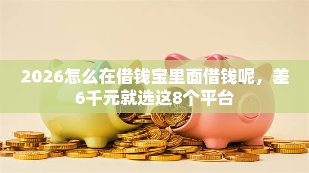 2026怎么在借钱宝里面借钱呢，差6千元就选这8个平台