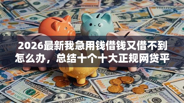 2026最新我急用钱借钱又借不到怎么办，总结十个十大正规网贷平台排名不分先后！