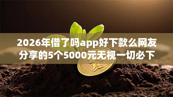 2026年借了吗app好下款么网友分享的5个5000元无视一切必下款的口子我觉得不错！