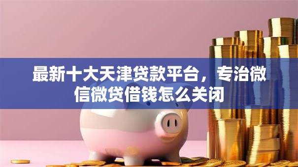 最新十大天津贷款平台，专治微信微贷借钱怎么关闭