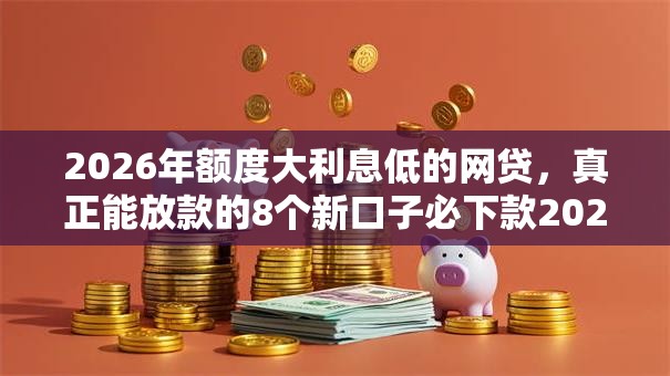 2026年额度大利息低的网贷，真正能放款的8个新口子必下款2025不查征信推荐