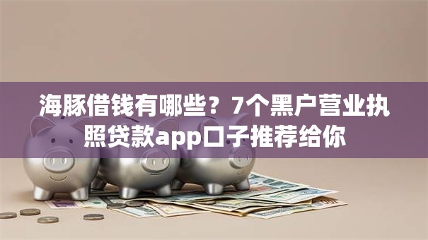 海豚借钱有哪些？7个黑户营业执照贷款app口子推荐给你