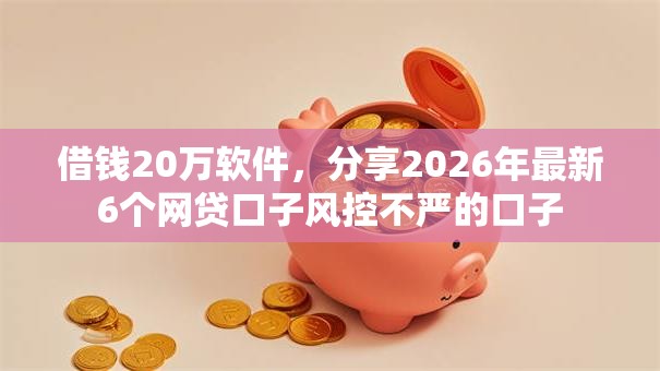 借钱20万软件,分享2026年最新6个网贷口子风控不严的口子 借钱20万软件,分享2026年最新6个网贷口子风控不严的口子