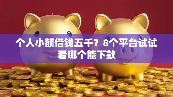 个人小额借钱五千？8个平台试试看哪个能下款