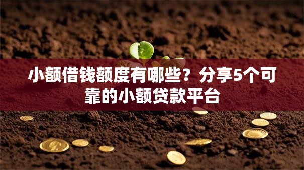 小额借钱额度有哪些?分享5个可靠的小额贷款平台 小额借钱额度有哪些?分享5个可靠的小额贷款平台