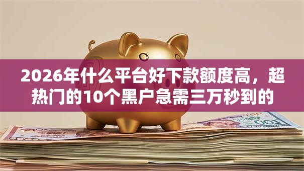 2026年什么平台好下款额度高，超热门的10个黑户急需三万秒到的的口子推荐