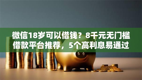 微信18岁可以借钱？8千元无门槛借款平台推荐，5个高利息易通过的贷款平台呢盘点