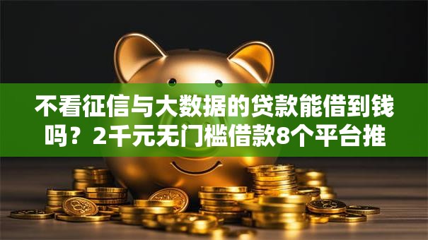 不看征信与大数据的贷款能借到钱吗？2千元无门槛借款8个平台推荐