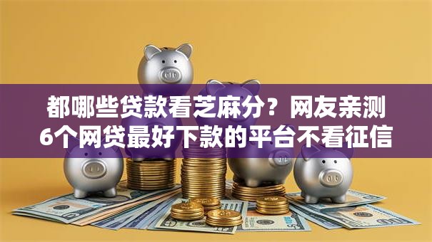 都哪些贷款看芝麻分？网友亲测6个网贷最好下款的平台不看征信盘点