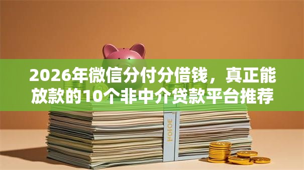 2026年微信分付分借钱，真正能放款的10个非中介贷款平台推荐
