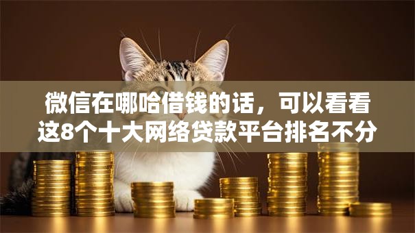 微信在哪哈借钱的话，可以看看这8个十大网络贷款平台排名不分先后
