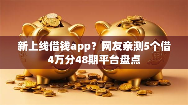 新上线借钱app？网友亲测5个借4万分48期平台盘点