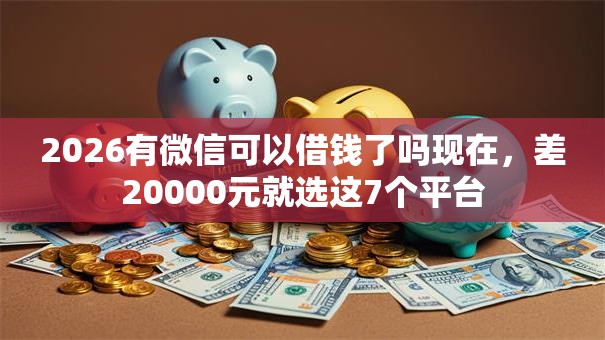 2026有微信可以借钱了吗现在，差20000元就选这7个平台