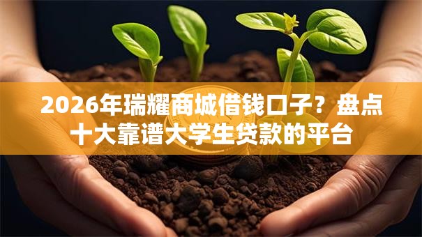2026年瑞耀商城借钱口子？盘点十大靠谱大学生贷款的平台
