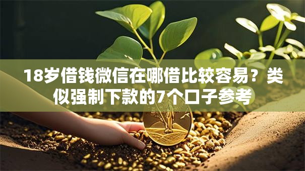18岁借钱微信在哪借比较容易？类似强制下款的7个口子参考