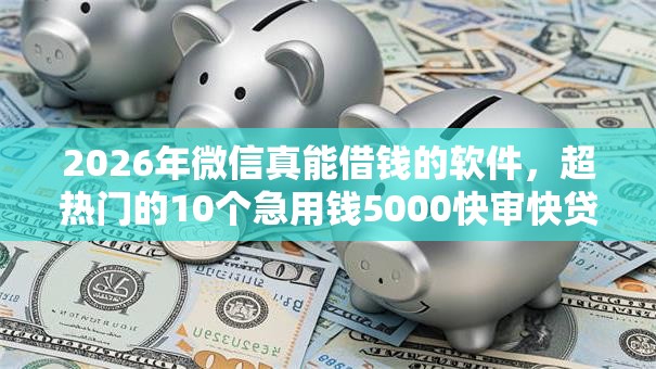 2026年微信真能借钱的软件，超热门的10个急用钱5000快审快贷无需征信口子推荐