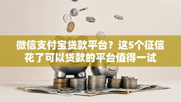 微信支付宝贷款平台？这5个征信花了可以贷款的平台值得一试