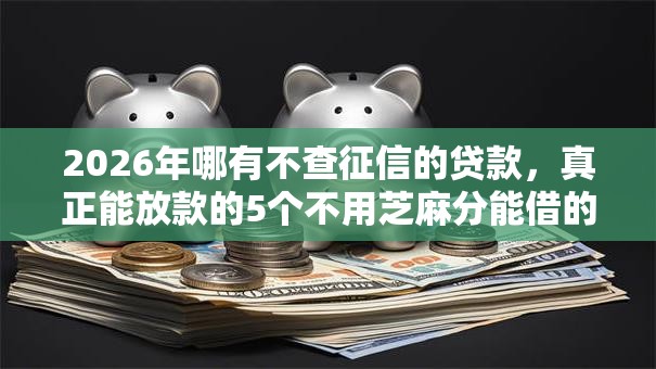 2026年哪有不查征信的贷款，真正能放款的5个不用芝麻分能借的软件推荐