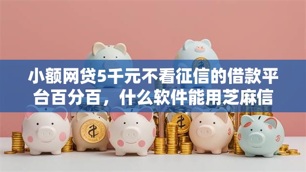 小额网贷5千元不看征信的借款平台百分百，什么软件能用芝麻信用贷款的5个平台介绍