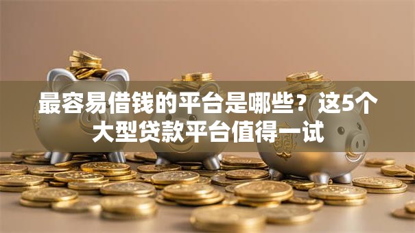 最容易借钱的平台是哪些？这5个大型贷款平台值得一试