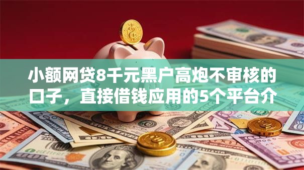 小额网贷8千元黑户高炮不审核的口子，直接借钱应用的5个平台介绍