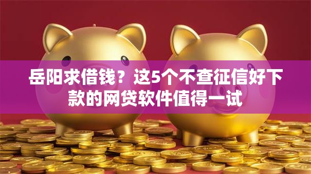 岳阳求借钱？这5个不查征信好下款的网贷软件值得一试