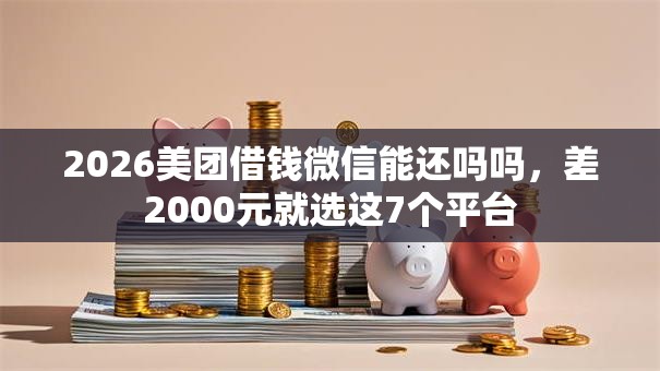 2026美团借钱微信能还吗吗，差2000元就选这7个平台