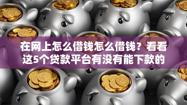 在网上怎么借钱怎么借钱？看看这5个贷款平台有没有能下款的
