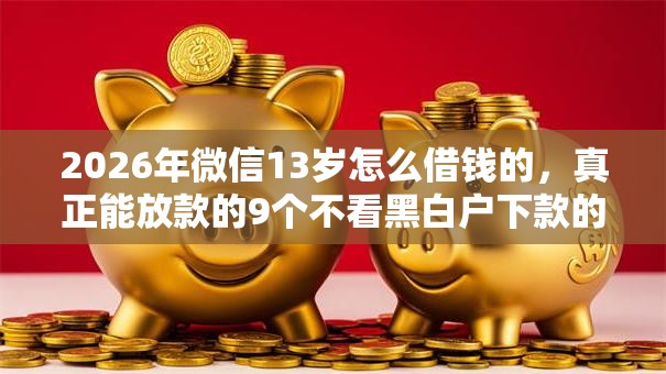 2026年微信13岁怎么借钱的，真正能放款的9个不看黑白户下款的网贷推荐