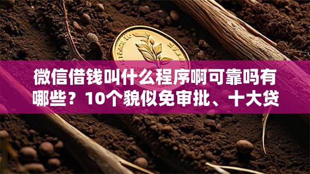 微信借钱叫什么程序啊可靠吗有哪些？10个貌似免审批、十大贷款平台排名不分先后合集