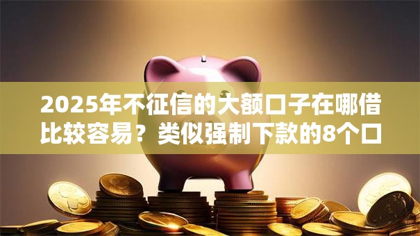 2025年不征信的大额口子在哪借比较容易？类似强制下款的8个口子参考