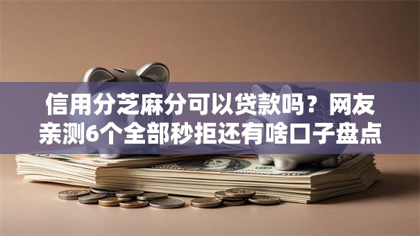 信用分芝麻分可以贷款吗？网友亲测6个全部秒拒还有啥口子盘点