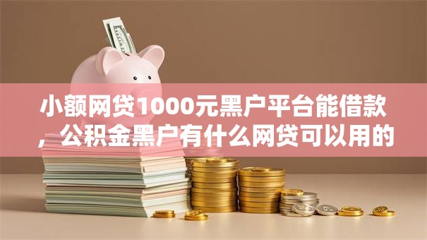 小额网贷1000元黑户平台能借款，公积金黑户有什么网贷可以用的5个平台介绍