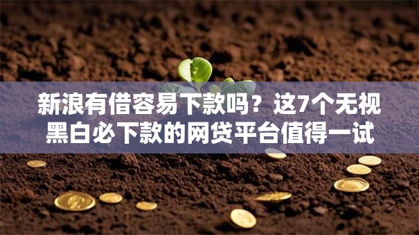 新浪有借容易下款吗？这7个无视黑白必下款的网贷平台值得一试