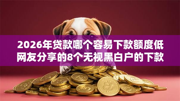 2026年贷款哪个容易下款额度低网友分享的8个无视黑白户的下款口子我觉得不错！