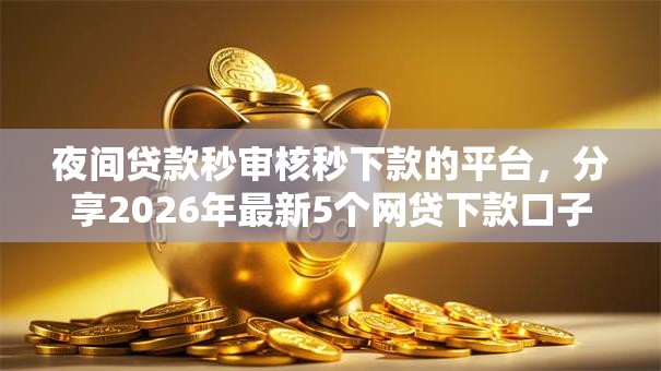 夜间贷款秒审核秒下款的平台，分享2026年最新5个网贷下款口子